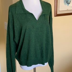 Dark green collared sweater, like new
